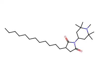 2,5-Pyrrolidinedione, 3-dodecyl-1-(1,2,2,6,6-pentamethyl-4-piperidinyl)- structure