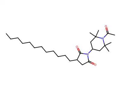2,5-Pyrrolidinedione, 1-(1-acetyl-2,2,6,6-tetramethyl-4-piperidinyl)-3-dodecyl- structure