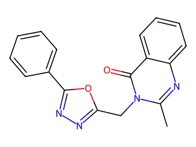 4(3H)-Quinazolinone, 2-methyl-3-((5-phenyl-1,3,4-oxadiazol-2-yl)methyl)- structure