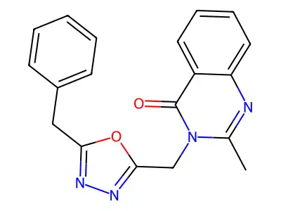 4(3H)-Quinazolinone, 2-methyl-3-((5-(phenylmethyl)-1,3,4-oxadiazol-2-yl)methyl)- structure