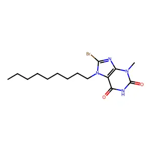 8-Bromo-3-methyl-7-nonyl-3,7-dihydro-1H-purine-2,6-dione structure