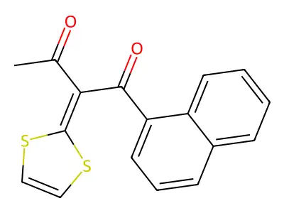 1,3-Butanedione, 2-(1,3-dithiol-2-ylidene)-1-(1-naphthalenyl)- structure