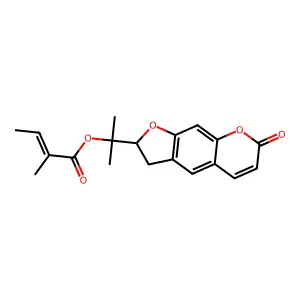 Nodakenetin Tiglate structure