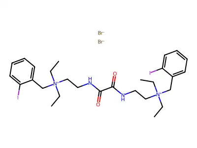 Ammonium, (oxalylbis(iminoethylene))bis(diethyl(o-iodobenzyl)-, dibromide structure
