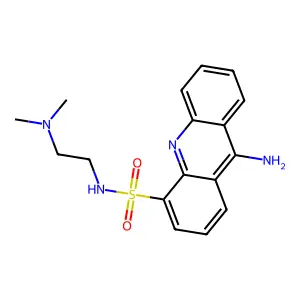 4-Acridinesulfonamide, 9-amino-N-(2-(dimethylamino)ethyl)- structure