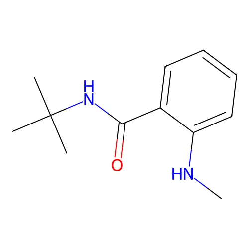 N-tert-butyl-2-(methylamino)benzamide structure