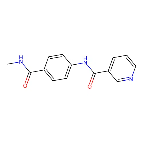 N-{4-[(methylamino)carbonyl]phenyl}nicotinamide structure