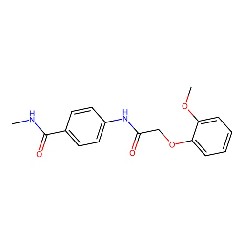4-{[(2-methoxyphenoxy)acetyl]amino}-N-methylbenzamide structure