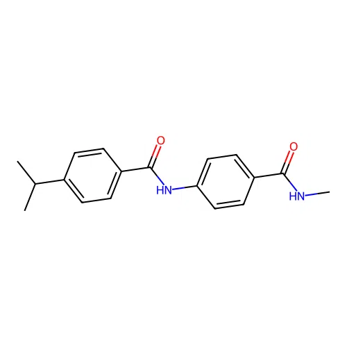 4-isopropyl-N-{4-[(methylamino)carbonyl]phenyl}benzamide structure