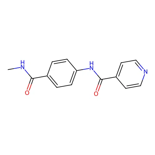 N-{4-[(methylamino)carbonyl]phenyl}isonicotinamide structure