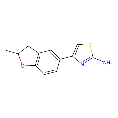 4-(2-Methyl-2,3-dihydro-benzofuran-5-yl)-thiazol-2-ylamine structure