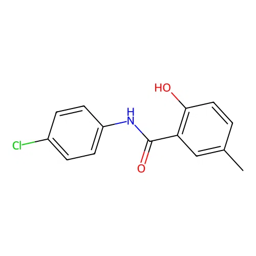 N-(4-chlorophenyl)-2-hydroxy-5-methyl-benzamide structure