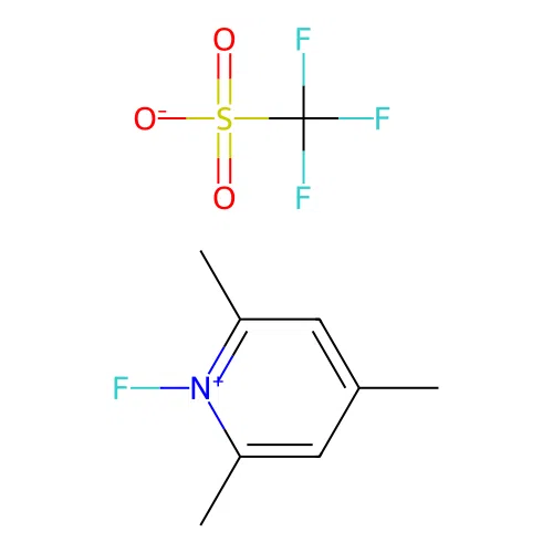 1-Fluoro-2,4,6-trimethylpyridinium triflate structure