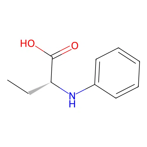 (2R)-2-(phenylamino)butanoic acid structure