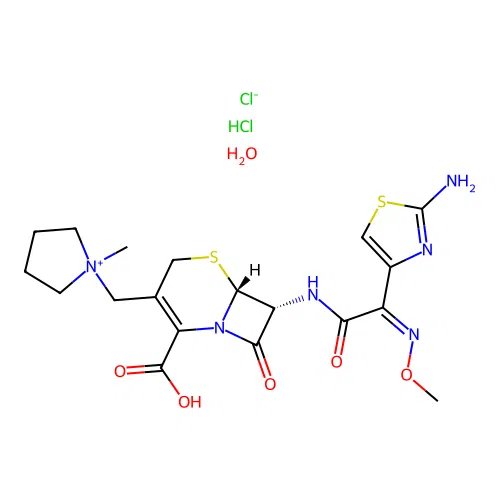Cefepime dihydrochloride monohydrate structure