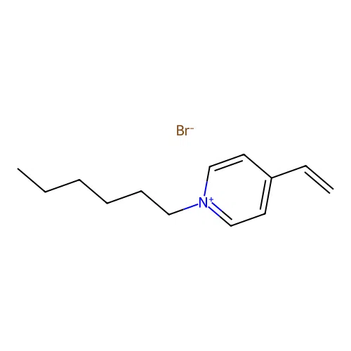 4-Vinyl-n-hexylpyridinium bromide structure