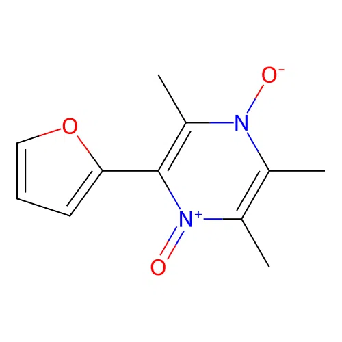 2-(Furan-2-yl)-3,5,6-trimethylpyrazine 1,4-dioxide structure