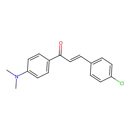 (2E)-3-(4-chlorophenyl)-1-[4-(dimethylamino)phenyl]-2-propen-1-one structure