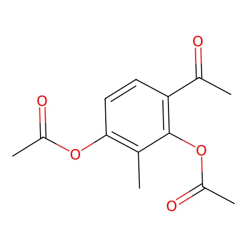 4-Acetyl-3-(acetyloxy)-2-methylphenyl acetate structure