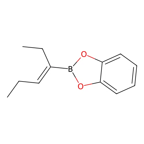 2-[(Z)-hex-3-en-3-yl]-1,3,2-benzodioxaborole structure