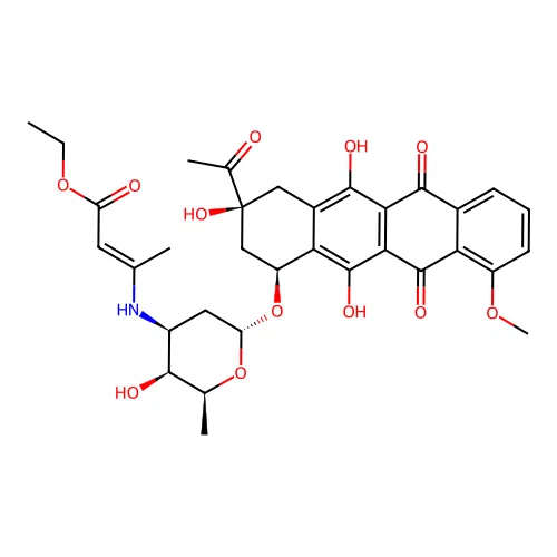 N-(1-Carboethoxy-propen-1-yl-2)-daunorubicin structure