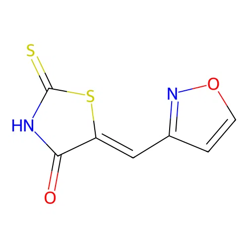 (5Z)-5-(1,2-oxazol-3-ylmethylidene)-2-sulfanylidene-1,3-thiazolidin-4-one structure