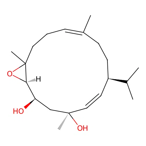 7,8-Epoxy-2,11-cembradiene-4,6-diol structure