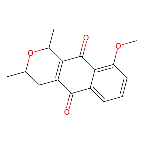 9-methoxy-1,3-dimethyl-3,4-dihydro-1H-benzo[g]isochromene-5,10-dione structure