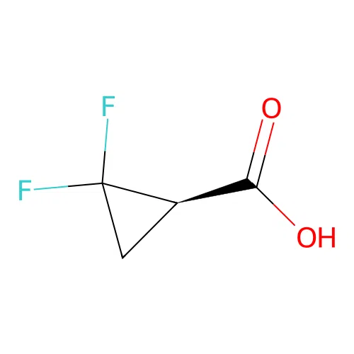 (1R)-2,2-difluorocyclopropane-1-carboxylic acid structure