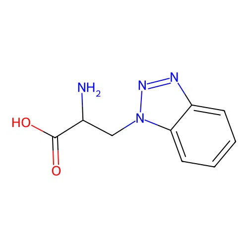 2-amino-3-(1H-1,2,3-benzotriazol-1-yl)propanoic acid structure