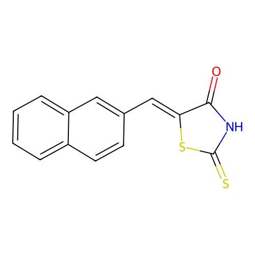 5-Naphthalen-2-ylmethylene-2-thioxo-thiazolidin-4-one structure