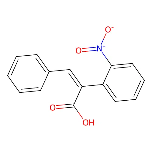(Z)-2-(2-nitrophenyl)-3-phenylprop-2-enoic acid structure