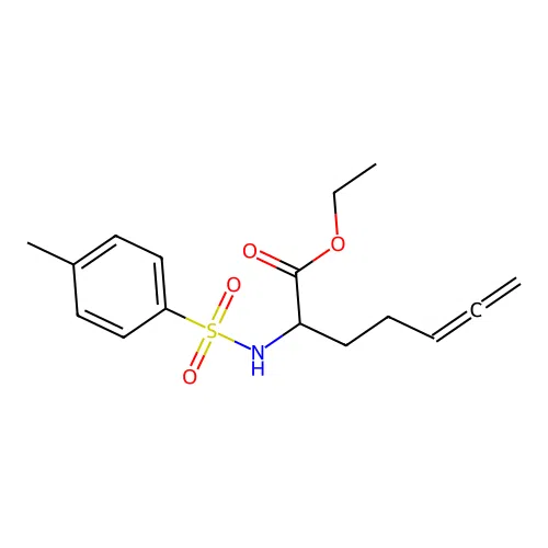 Ethyl 2-{[(4-methylphenyl)sulfonyl]amino}-5,6-heptadienoate structure