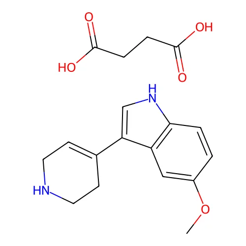 5-methoxy-3-(1,2,3,6-tetrahydropyridin-4-yl)-1H-indole succinate structure