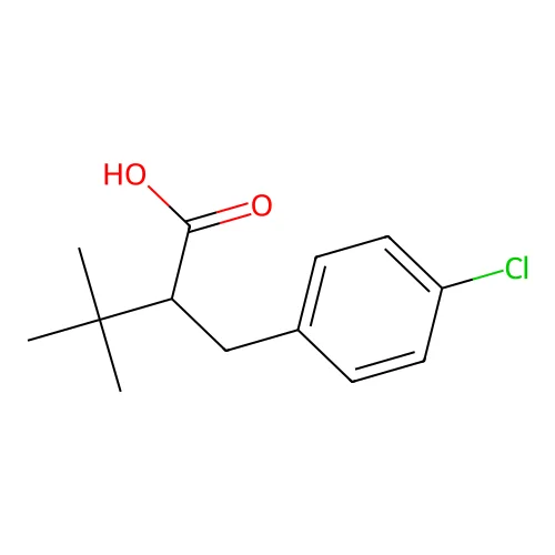 2-(4-Chlorobenzyl)-3,3-dimethylbutanoic acid structure