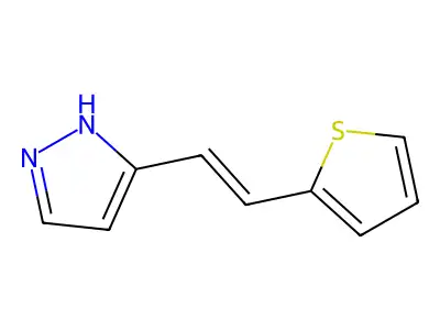 5-(2-thiophen-2-ylethenyl)-1H-pyrazole structure