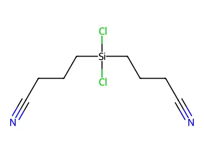 Butanenitrile, 4,4'-(dichlorosilylene)bis- structure