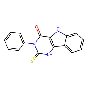 3-Phenyl-2-thioxo-2,3-dihydro-1H-pyrimido[5,4-b]indol-4(5H)-one structure