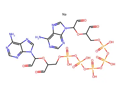 P1,P5-Di(adenosine-5') pentaphosphate, periodate oxidized structure