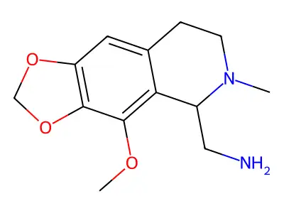1-(4-methoxy-6-methyl-5,6,7,8-tetrahydro[1,3]dioxolo[4,5-g]isoquinolin-5-yl)methanamine structure