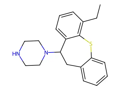 1-(1-Ethyl-5,6-dihydrobenzo[b][1]benzothiepin-5-yl)piperazine structure