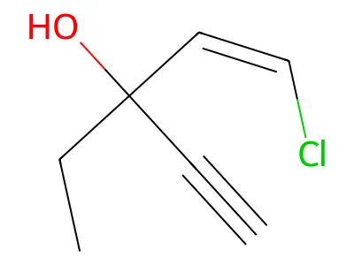 Ethchlorvynol, (Z)- structure