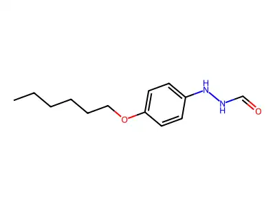 Hydrazinecarboxaldehyde, 2-(4-(hexyloxy)phenyl)- structure