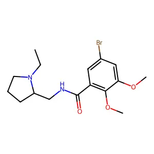 5-Bromo-N-((1-ethyl-2-pyrrolidinyl)methyl)-2,3-dimethoxybenzamide structure