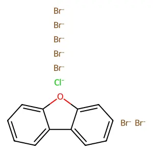 Dibenzofuran, heptabromochloro- structure