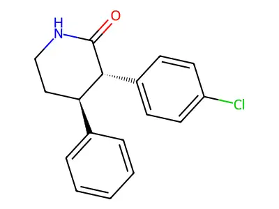 2-Piperidinone, 3-(4-chlorophenyl)-4-phenyl-, trans- structure