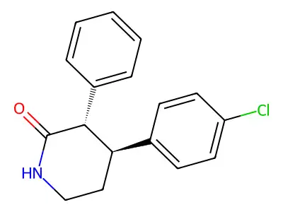 2-Piperidinone, 4-(4-chlorophenyl)-3-phenyl-, trans- structure