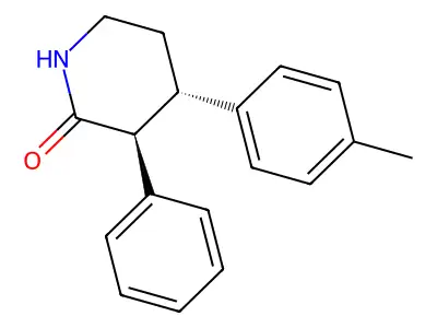 2-Piperidinone, 4-(4-methylphenyl)-3-phenyl-, trans- structure