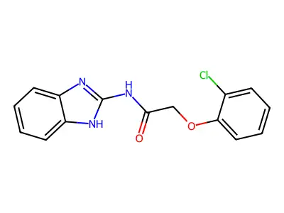 N-(1H-Benzo[d]imidazol-2-yl)-2-(2-chlorophenoxy)acetamide structure