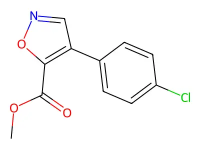 Methyl 5-(4-chlorophenyl)isoxazole-3-carboxylate structure